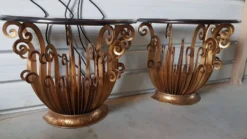 Paire de console aux fougeres