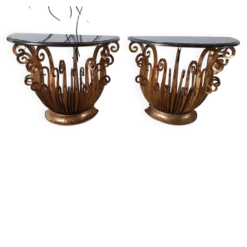 Paire de console aux fougeres