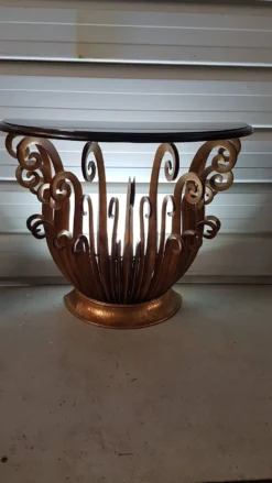 Paire de console aux fougeres
