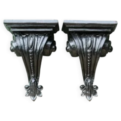 Paire de consoles d'appliques en plâtre