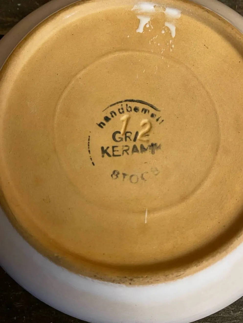 Paire de coquetiers ancien graf stoob keramik céramique polychrome vin