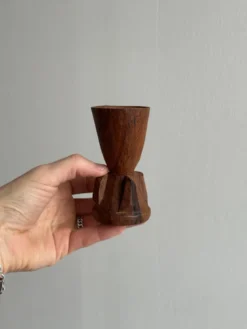 Paire de coquetiers en bois