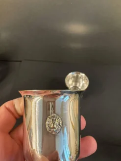Paire de coquetiers –têtes de lion – style Empire