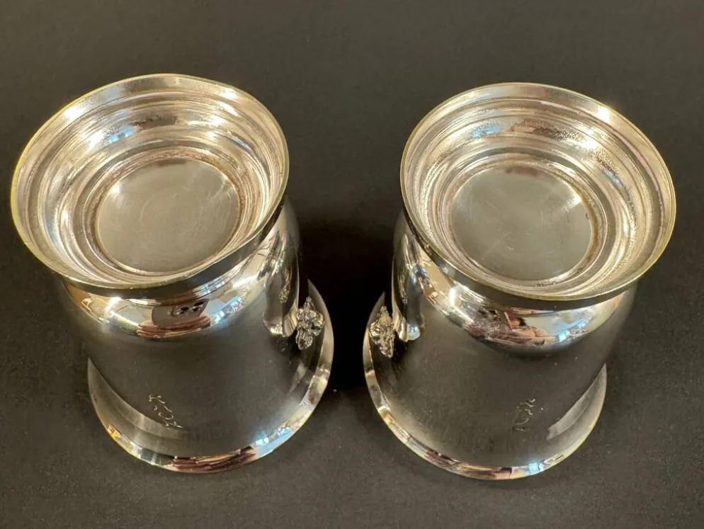 Paire de coquetiers –têtes de lion – style Empire