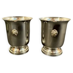 Paire de coquetiers –têtes de lion – style Empire