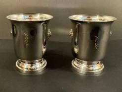 Paire de coquetiers –têtes de lion – style Empire