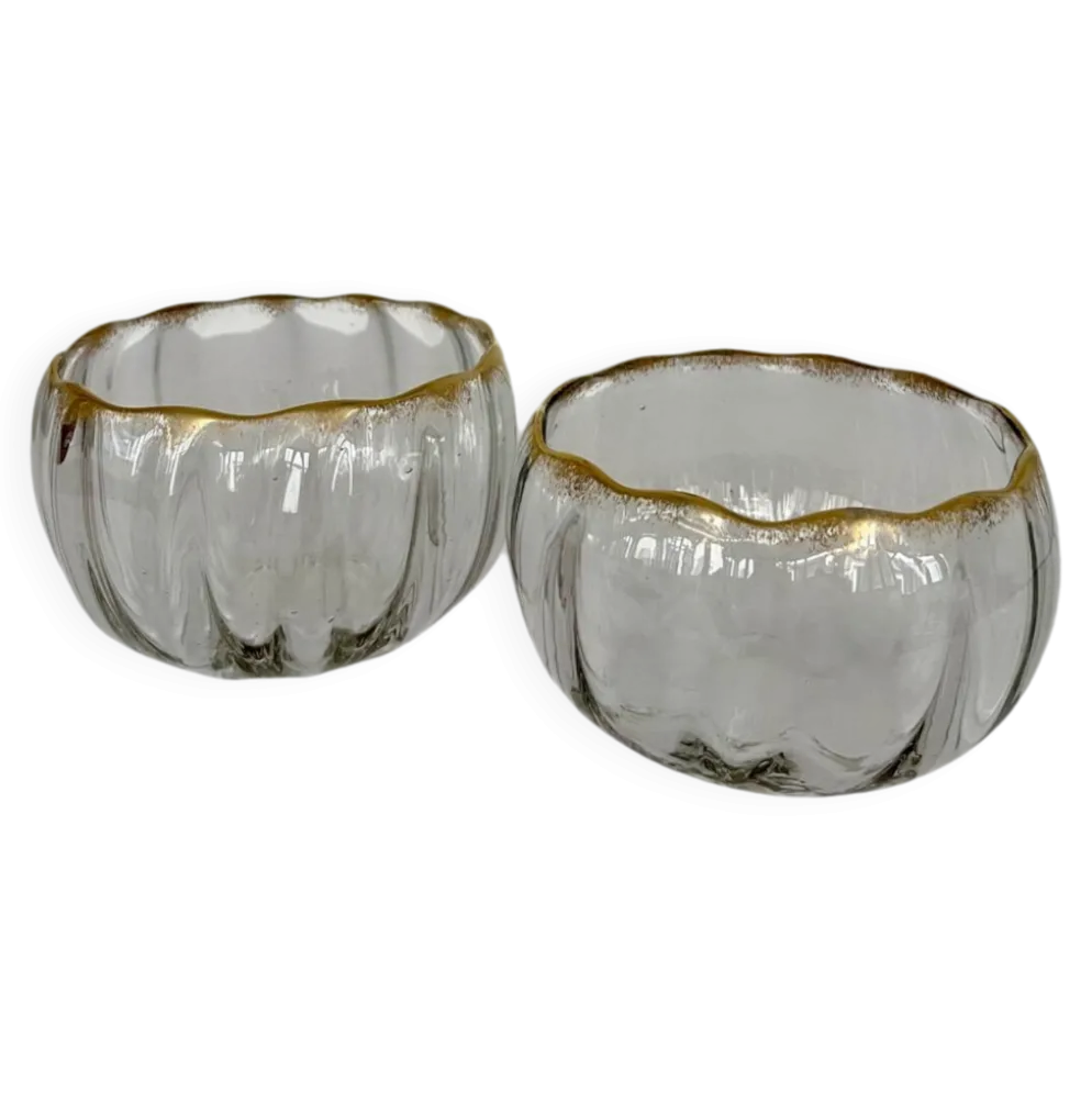 Paire de coupelles cristal Baccarat Napoléon III