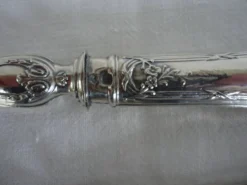 Paire de couverts à salade corne et argent fourré