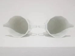 Paire de crémier Winterreise, porcelaine blanche, design T. Wirkkala, Rosenthal, Allemagne, années 80