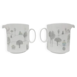 Paire de crémier Winterreise, porcelaine blanche, design T. Wirkkala, Rosenthal, Allemagne, années 80