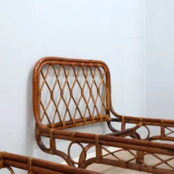 Paire de daybeds en rotin Malacca de Franca Helg Bonacina des années 1960