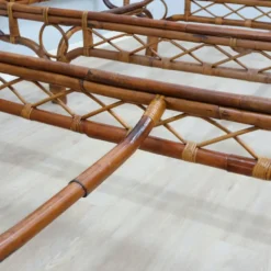 Paire de daybeds en rotin Malacca de Franca Helg Bonacina des années 1960