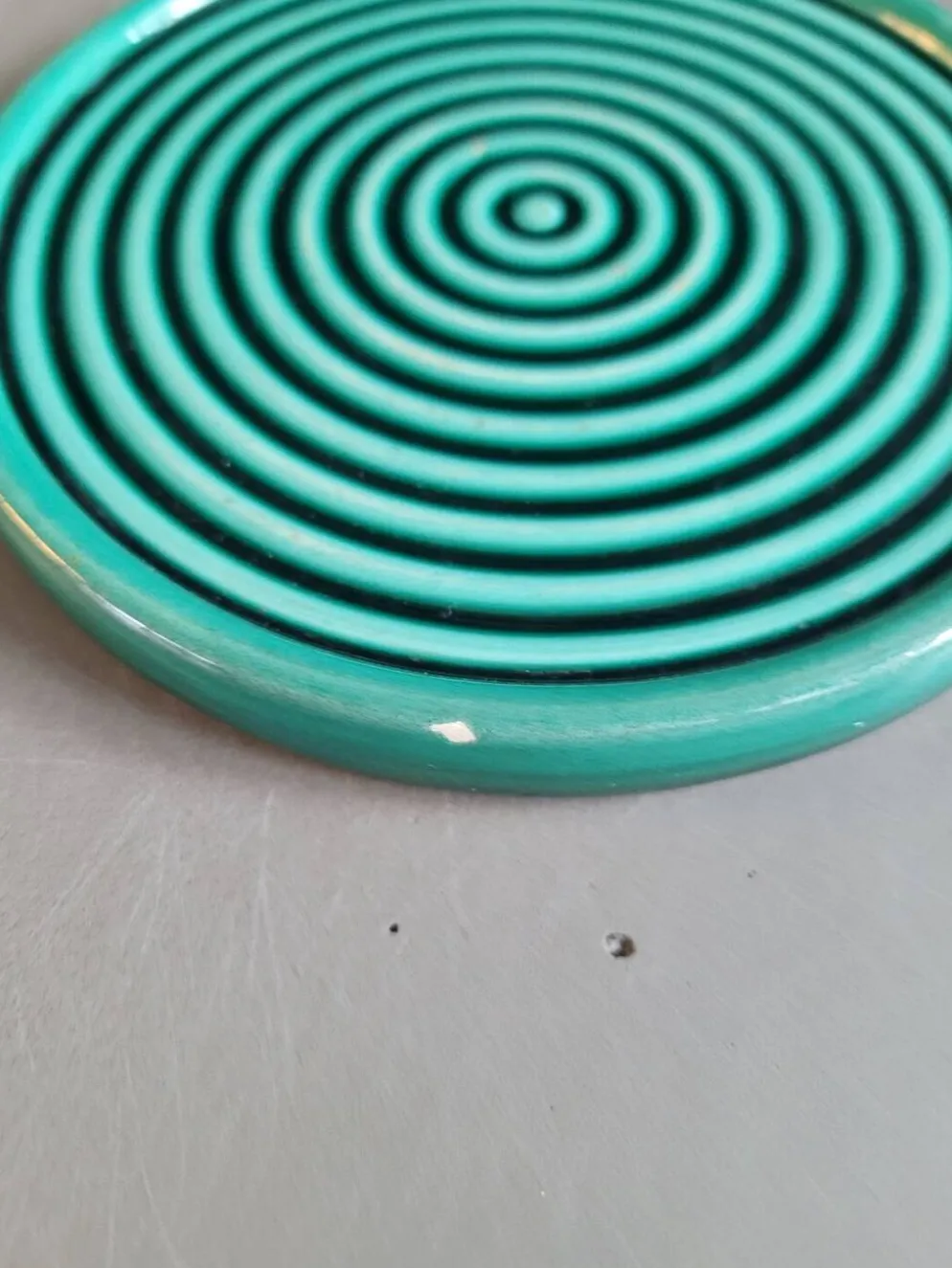 Paire de dessous de bouteille en porcelaine verte