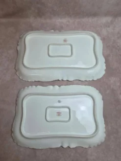 Paire de grands plats Haviland Limoges pour Vermont Marin Paris vers 1890