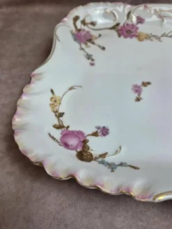 Paire de grands plats Haviland Limoges pour Vermont Marin Paris vers 1890