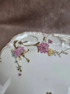 Paire de grands plats Haviland Limoges pour Vermont Marin Paris vers 1890