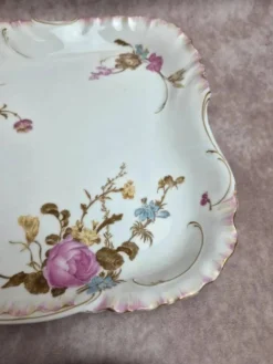 Paire de grands plats Haviland Limoges pour Vermont Marin Paris vers 1890