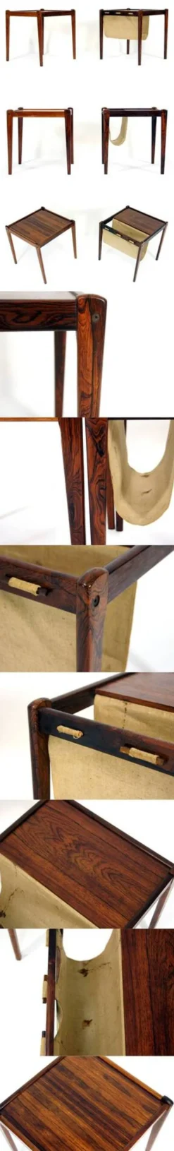 Paire de lampes de chevet rétro vintage danoises, tables basses des années 1960-70.