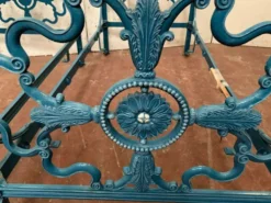 Paire de lit de style Empire en fonte patiné XX siècle