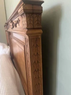 Paire de lits anciens en bois massif - Style 1900 / Campagne chic