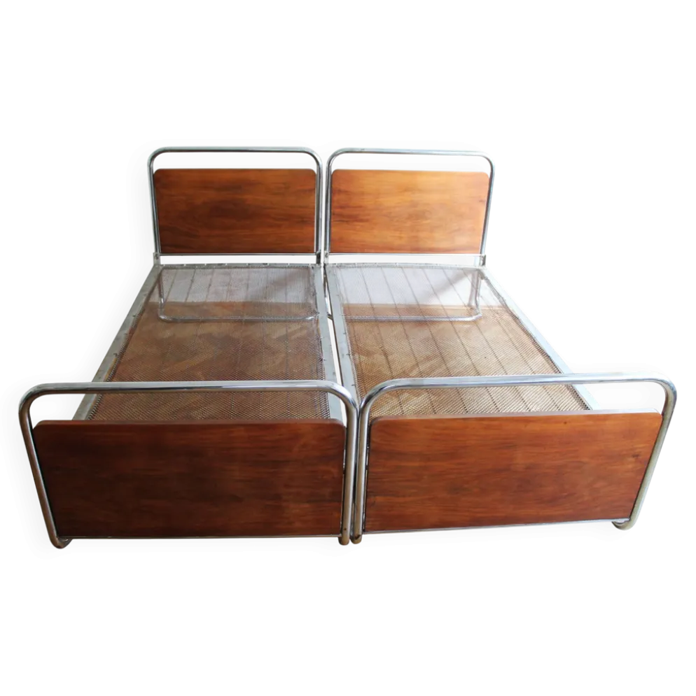 Paire de lits modernistes des années 1930