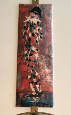 Paire de patères Commedia dell’Arte dans le Goût de Fornasetti, Italie, vers 1970