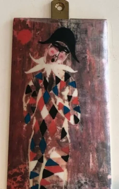 Paire de patères Commedia dell’Arte dans le Goût de Fornasetti, Italie, vers 1970