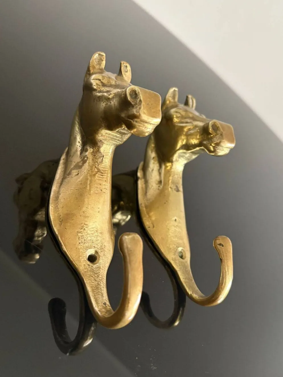 Paire de patères en bronze - Italie, années 1950