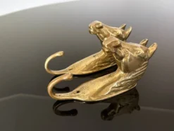 Paire de patères en bronze - Italie, années 1950