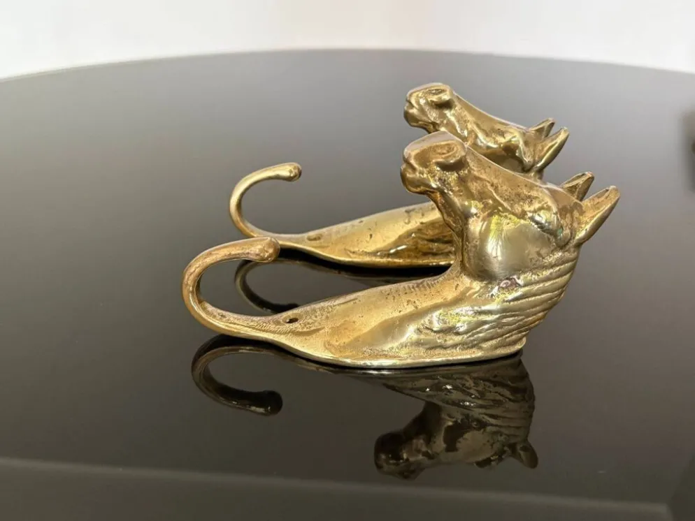 Paire de patères en bronze - Italie, années 1950
