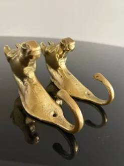 Paire de patères en bronze - Italie, années 1950