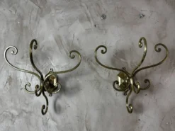 Paire de patères en Laiton