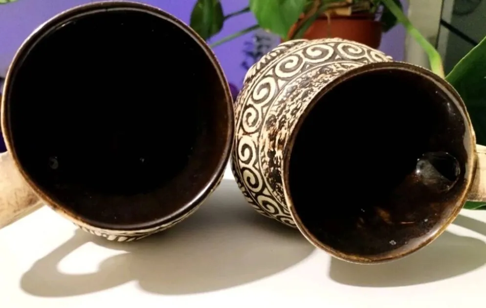 Paire de pichets, vases vintage Bay Keramik 671-20 – West Germany