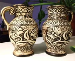 Paire de pichets, vases vintage Bay Keramik 671-20 – West Germany