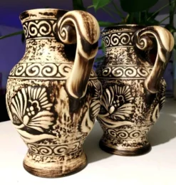 Paire de pichets, vases vintage Bay Keramik 671-20 – West Germany