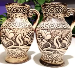 Paire de pichets, vases vintage Bay Keramik 671-20 – West Germany