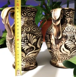 Paire de pichets, vases vintage Bay Keramik 671-20 – West Germany