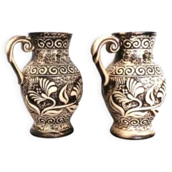 Paire de pichets, vases vintage Bay Keramik 671-20 – West Germany