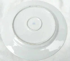 Paire De Plats Ronds Avec Liseret Doré En Porcelaine Blanche D : 29,5 Cm