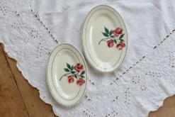 Paire de raviers anciens Creil et Montereau Maryse