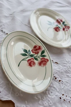 Paire de raviers anciens Creil et Montereau Maryse