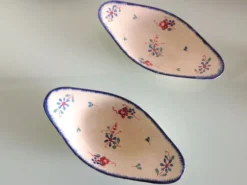 Paire de raviers decor Dambach des faienceries de Sarreguemines vintage années 60-70