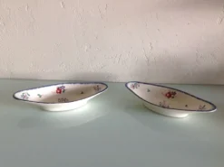 Paire de raviers decor Dambach des faienceries de Sarreguemines vintage années 60-70