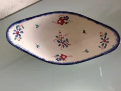 Paire de raviers decor Dambach des faienceries de Sarreguemines vintage années 60-70