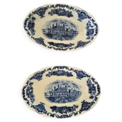 Paire de Raviers Ovales Neufs Enoch Wedgwood Royal Homes of Britain
