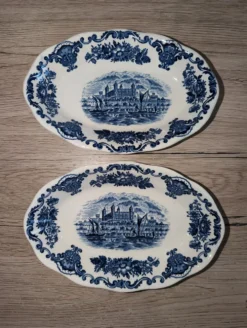 Paire de Raviers Ovales Neufs Enoch Wedgwood Royal Homes of Britain