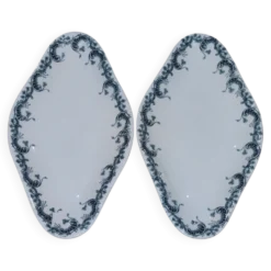 Paire de Raviers Saint Amand Hamage Byzantin Terre de Fer 24cm