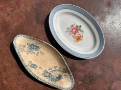 Paire de ravies anciens en faïence – Sarreguemines 