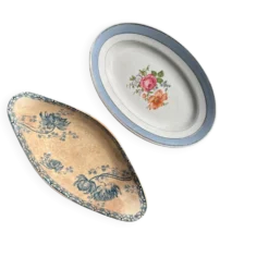 Paire de ravies anciens en faïence – Sarreguemines 