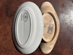 Paire de ravies anciens en faïence – Sarreguemines 